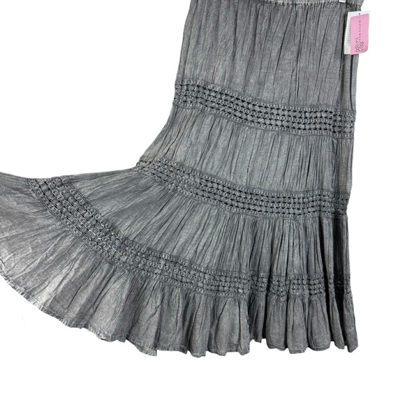Metrowear Maxi Skirt Gray Stonewash Acid Wash Size Large - Picture 4 of 8